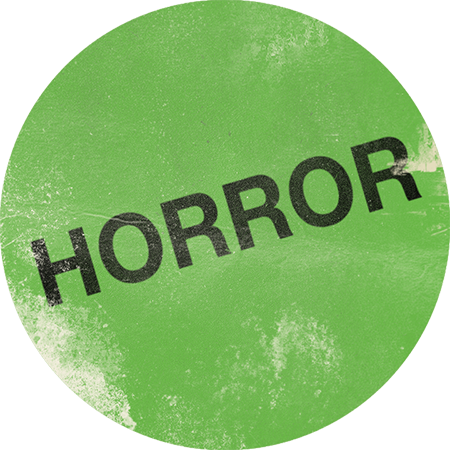 green horror vhs sticker